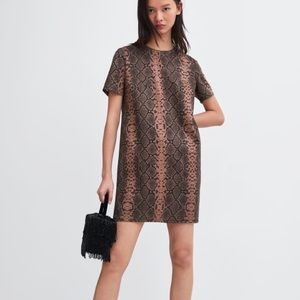 Faux sued dress